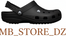 I'm selling Crocs. I want the logo to have a black Crocs logo with brown text on a white background. The Crocs should have "Crocs" written on the side.